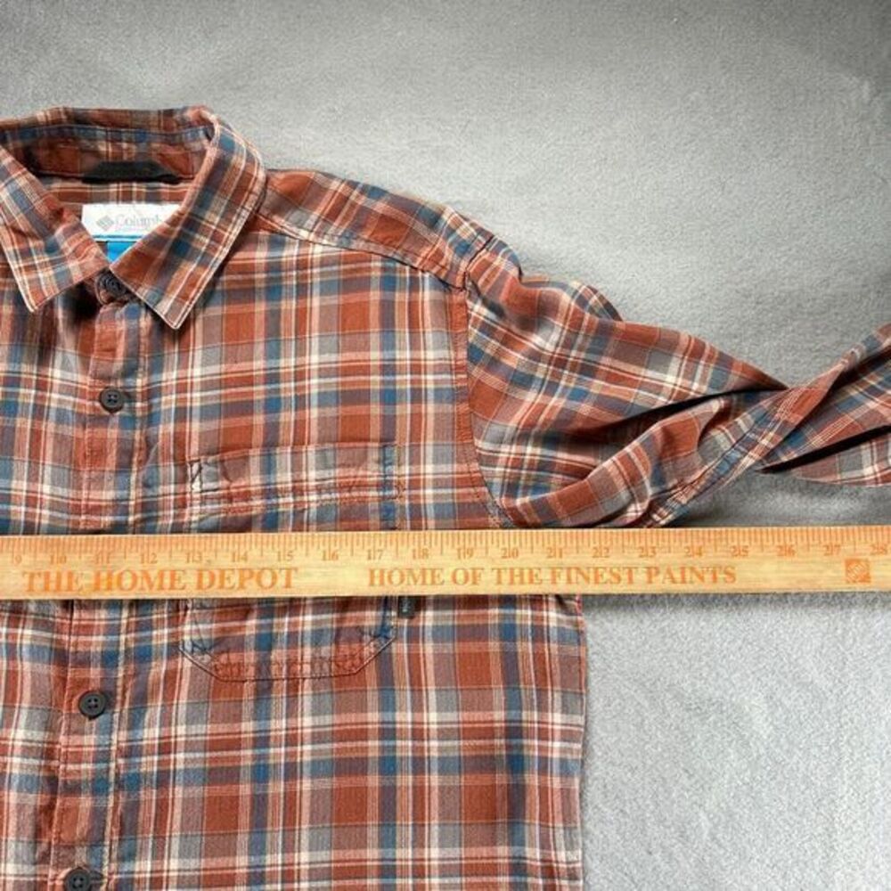 Columbia Shirt Mens Size S Brown Vapor Ridge III Hiking Fishing Brushed‎ Cotton - Picture 4 of 12